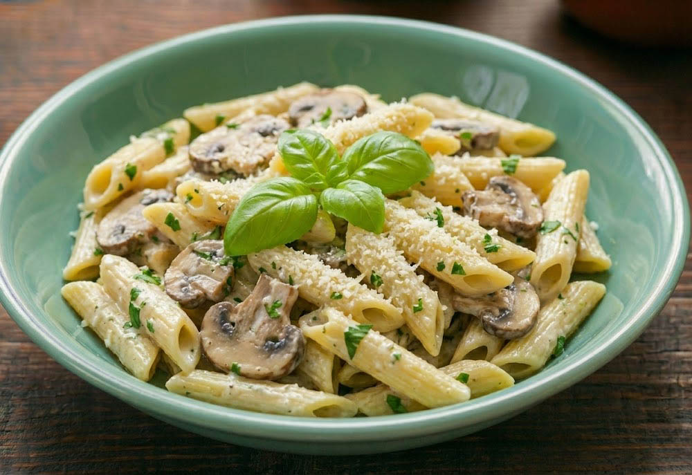 Kremalı Mantarlı Penne